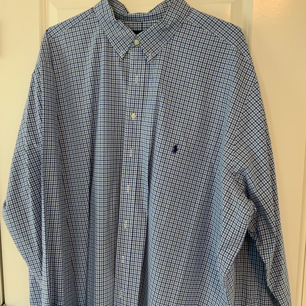 Blue gingham shirt by Polo